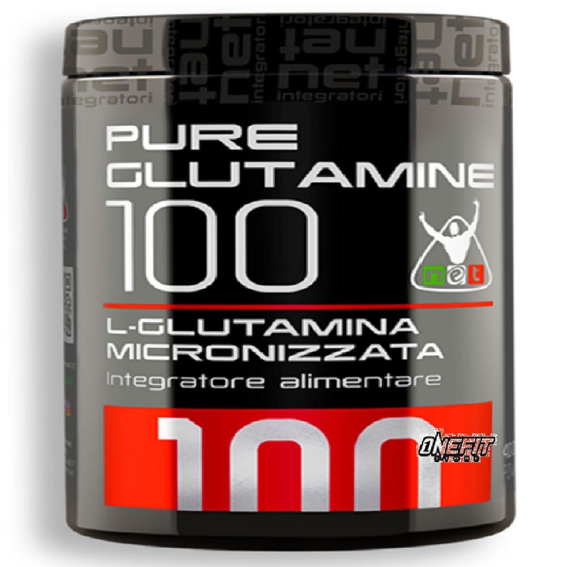 NET PURA GLUTAMINA 100 integratore alimentare di L-glutammina micronizzata in polvere 400g